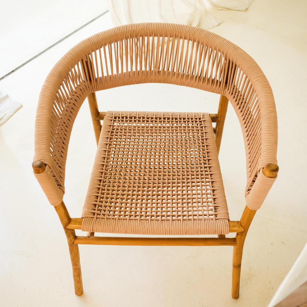 Ghế Gỗ Tần Bì Đan Dây Dù Rory