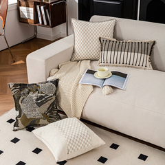 Vỏ Gối Tựa Lưng Sofa Phong Cách Rustic Xanh Xám