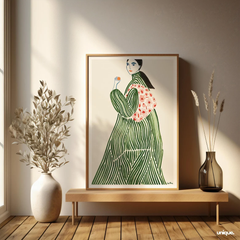 Tranh Treo Tường Nghệ Thuật Trừu Tượng La Poire Mang Túi Hoa