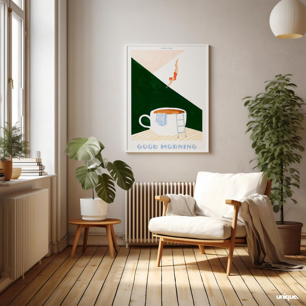 Tranh Treo Tường Trừu Tượng Good Morning Coffee