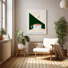 Tranh Treo Tường Trừu Tượng Good Morning Coffee
