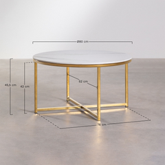 Bàn Trà Chân Sắt Mặt Đá Chân Chéo