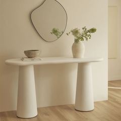 Bàn Console Gợn Sóng 2 Chân Trụ Lớn