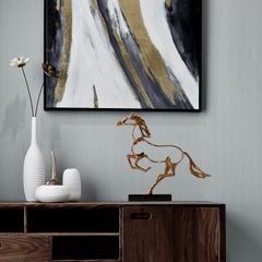 Tượng Ngựa Kim Loại Phong Cách Trừu Tượng