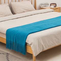 Chăn Thun Đan Len Dệt Kim Họa Tiết Ziczac Trang Trí Giường Ghế Sofa