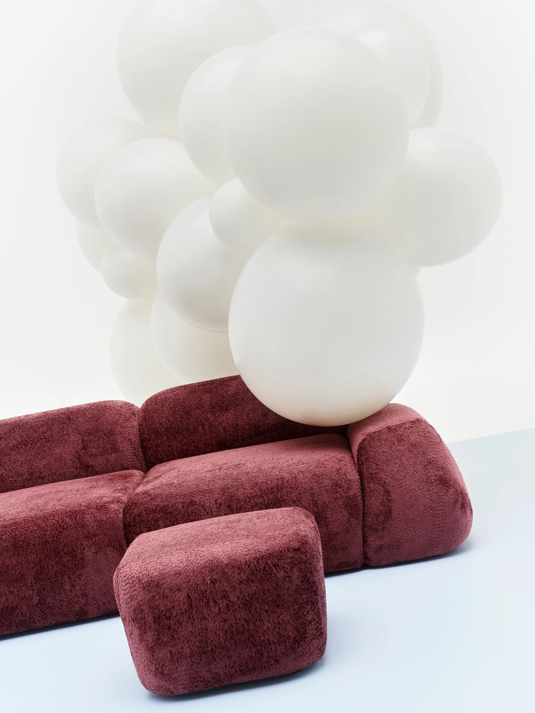 Ghế Sofa Dài Phong Cách Gấu Teddy Tay Thấp Thư Giãn