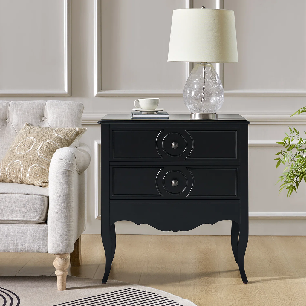 Tủ Đầu Giường Vintage Chân Cong