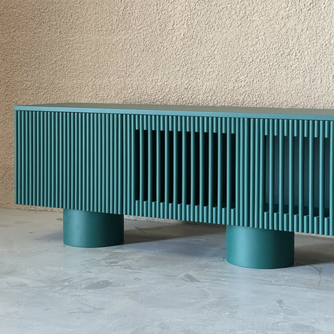Tủ TiVi Décor Phòng Khách Phong Cách Mid Century Color Block