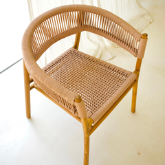 Ghế Gỗ Tần Bì Đan Dây Dù Rory