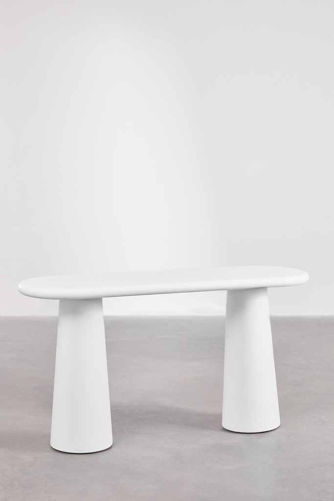 Bàn Console Gợn Sóng 2 Chân Trụ Lớn