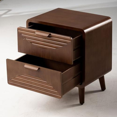 Tủ Đầu Giường Gỗ Nâu Sọc Ngang Vintage