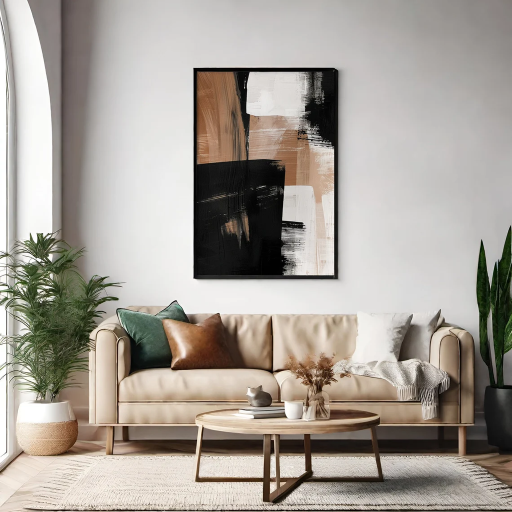 Tranh Trừu Tượng Japandi Minimalist