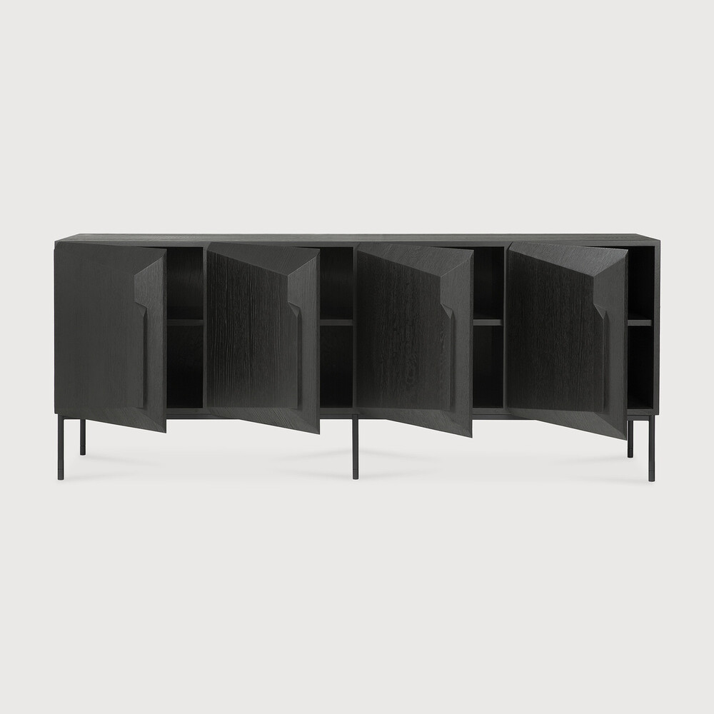 Tủ Console Sideboard Stairs Khối Nổi - Màu Đen