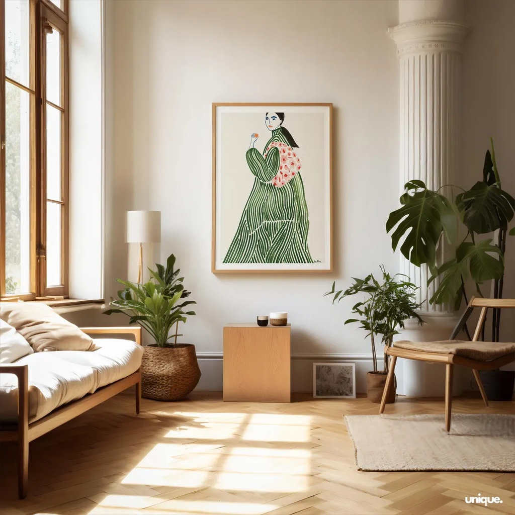 Tranh Treo Tường Nghệ Thuật Trừu Tượng La Poire Mang Túi Hoa