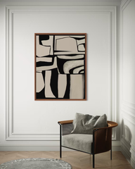 Tranh Trừu Tượng Wabi Sabi Beige Art