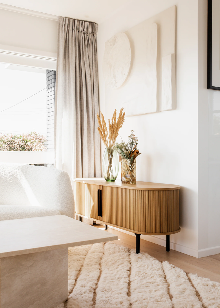 Tủ Sideboard Sọc Nomi Gỗ Tần Bì Tự Nhiên