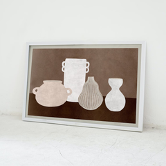 Tranh Treo Tường Bộ Bình Hoa Scandinavian Beige Neutrals