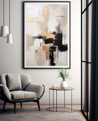 Tranh Treo Tường Trừu Tượng Wabi Sabi Beige