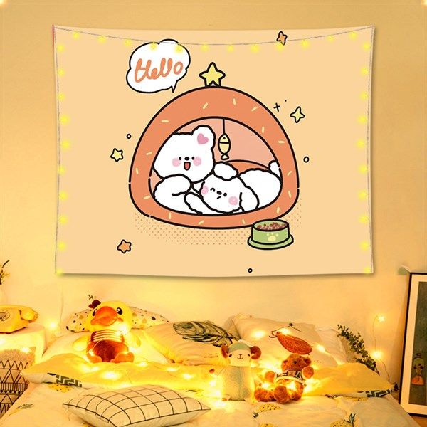 Tranh Vải Treo Tường Hoạt Hình Đáng Yêu