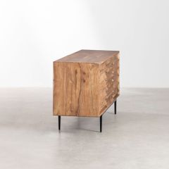 Tủ Cabinet Gợn Sóng Ngang Gỗ Soid