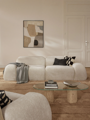 Ghế Sofa Dài Phong Cách Gấu Teddy Tay Thấp Thư Giãn
