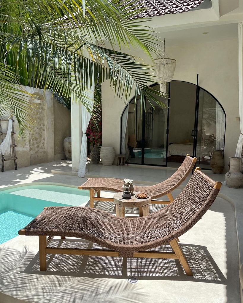 Ghế Dài Ngoài Trời Gỗ Teak Đan Dây