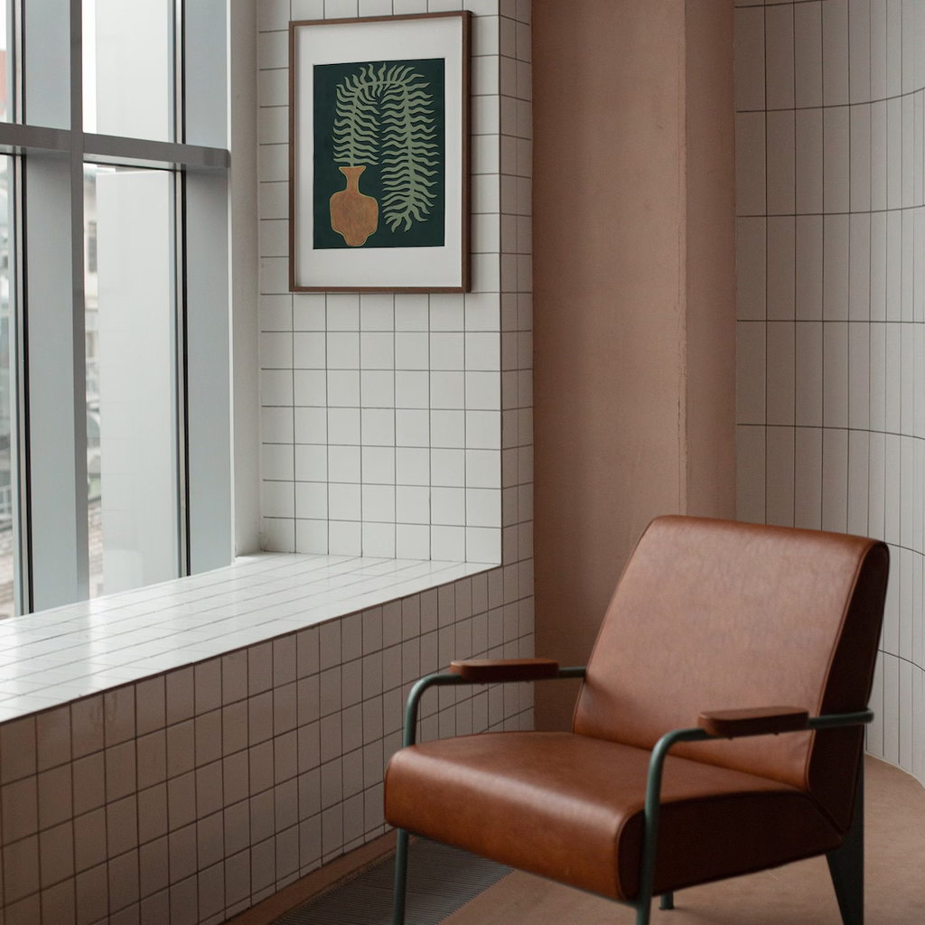 Tranh Treo Tường Bộ Bình Hoa Scandinavian Green Fern