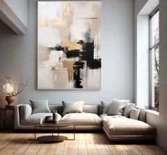 Tranh Treo Tường Trừu Tượng Wabi Sabi Beige