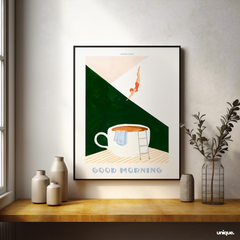 Tranh Treo Tường Trừu Tượng Good Morning Coffee