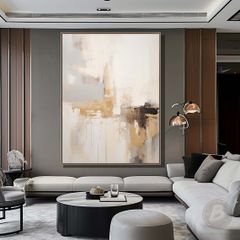 Tranh Treo Trừu Tượng Beige Light Brown Minimalist