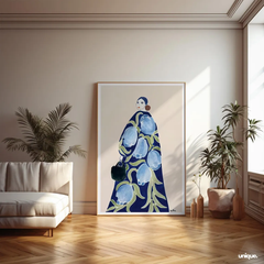 Tranh Treo Tường La Poire Mặc Áo Khoác Ngọc Lam