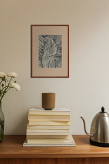 Tranh Treo Tường Trừu Tượng Line Art Monochrome