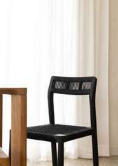 Ghế Gỗ Tần Bì Đan Dây Dù Glin
