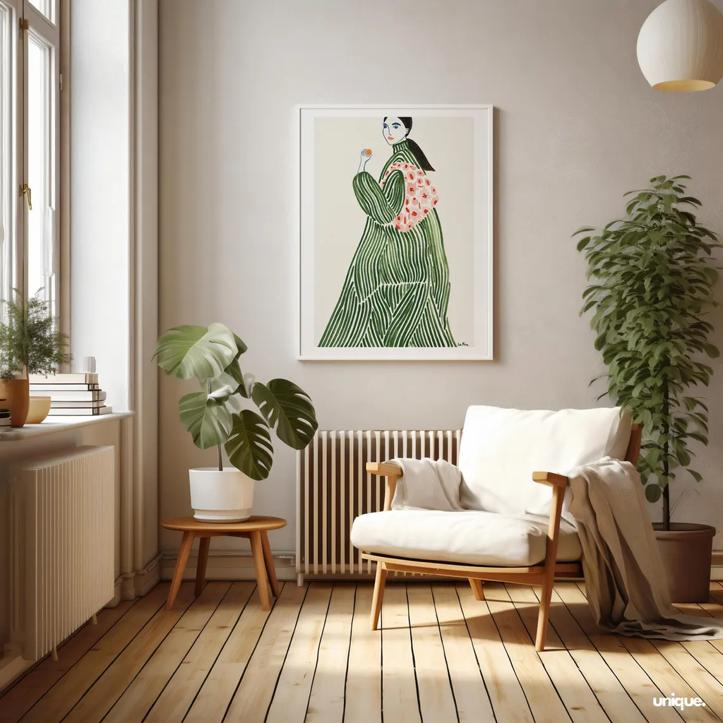 Tranh Treo Tường Nghệ Thuật Trừu Tượng La Poire Mang Túi Hoa