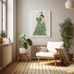 Tranh Treo Tường Nghệ Thuật Trừu Tượng La Poire Mang Túi Hoa