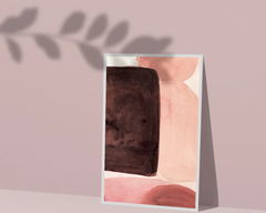 Tranh Treo Tường Trừu Tượng Hồng Nâu Sẫm