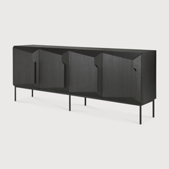 Tủ Console Sideboard Stairs Khối Nổi - Màu Đen