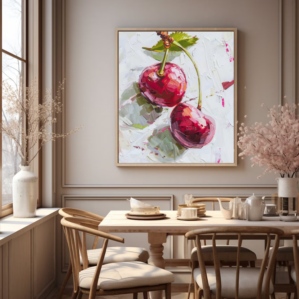 Tranh Treo Tường Painting Art Cherry