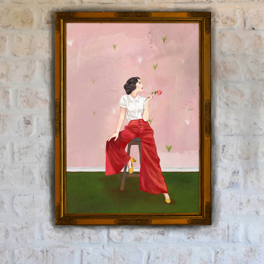 Tranh Treo Tường Adelaide Phong Cách Cổ Điển Red Clothing