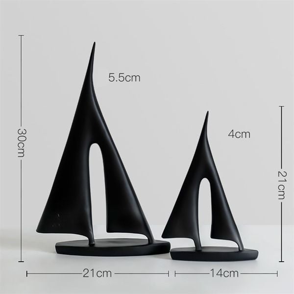 Set Tượng Thuyền Buồm Trang Trí Khu Vực Ra Vào Kệ Tủ Bàn Làm Việc Sang