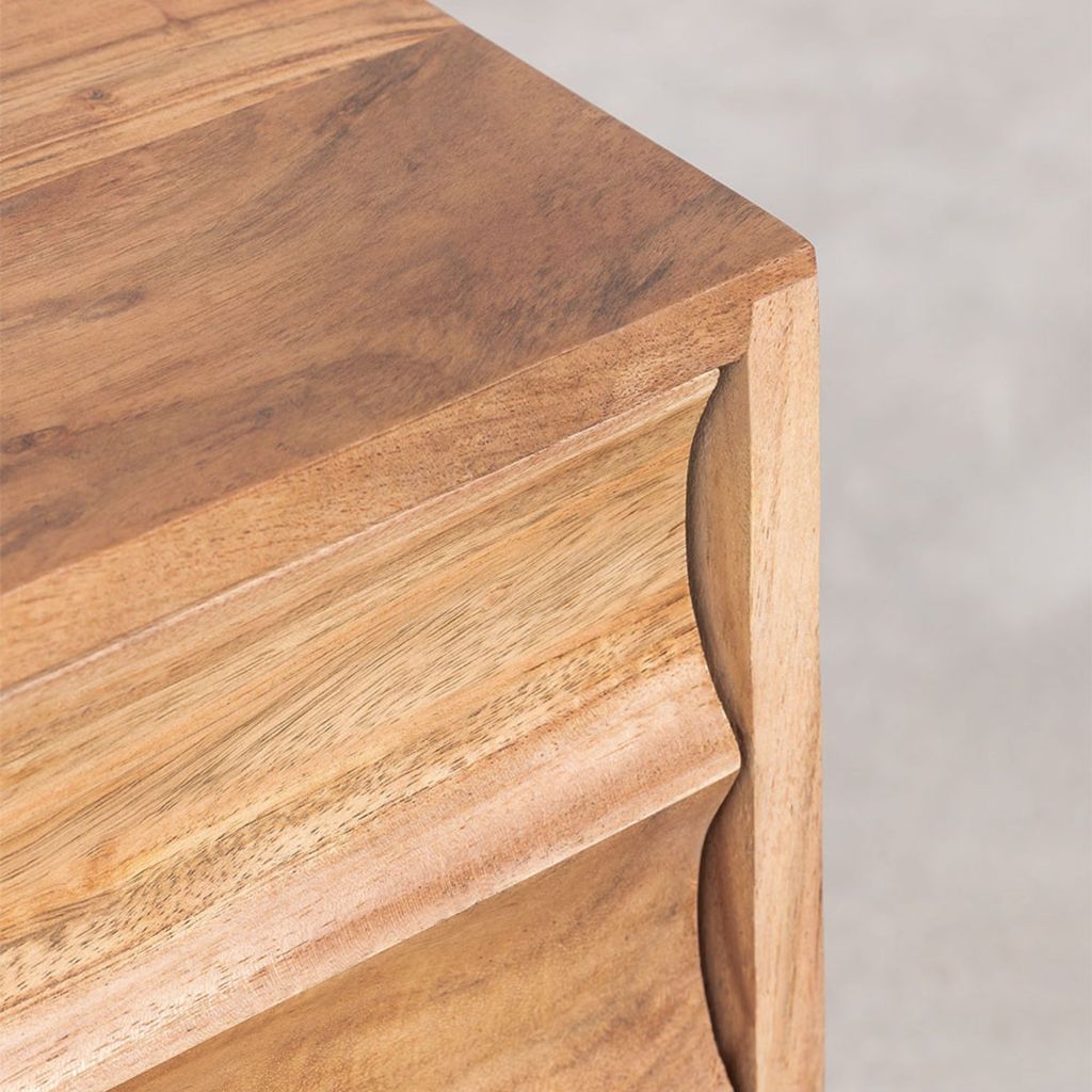 Tủ Cabinet Gợn Sóng Ngang Gỗ Soid