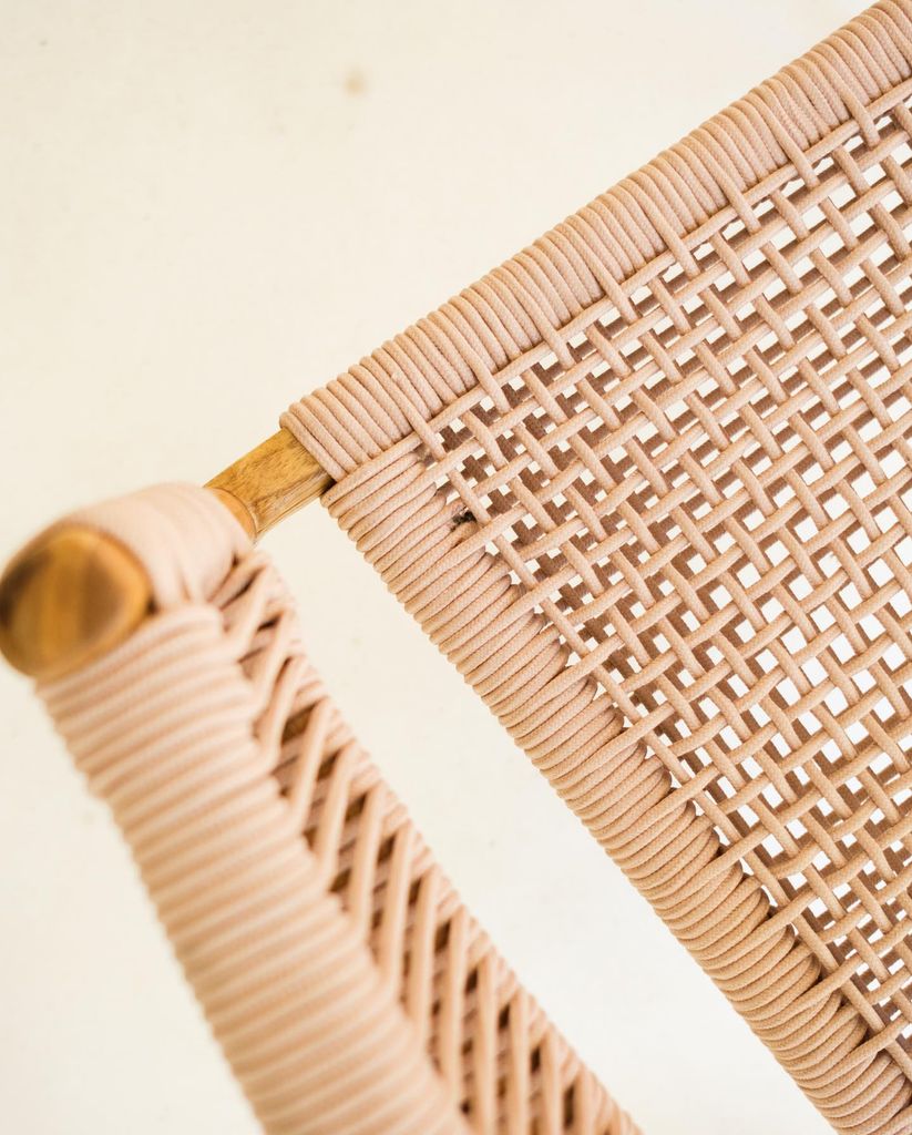 Ghế Gỗ Tần Bì Đan Dây Dù Rory