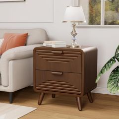 Tủ Đầu Giường Gỗ Nâu Sọc Ngang Vintage