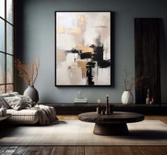 Tranh Treo Tường Trừu Tượng Wabi Sabi Beige