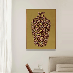 Tranh Treo Tường Trừu Tượng Bình Hoa Boho Chic