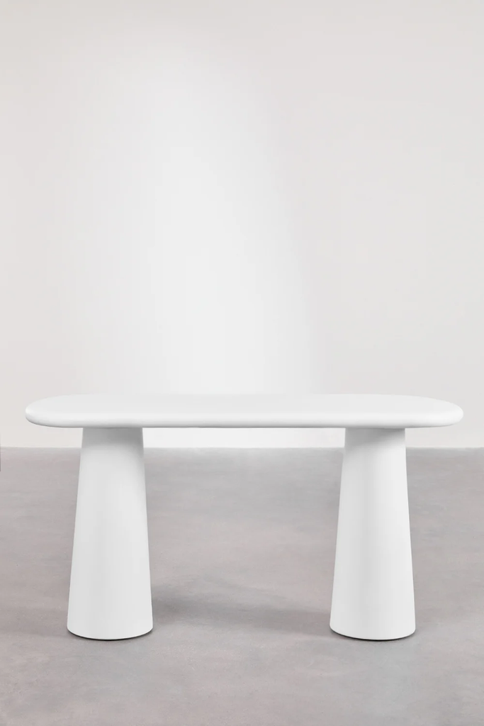 Bàn Console Gợn Sóng 2 Chân Trụ Lớn