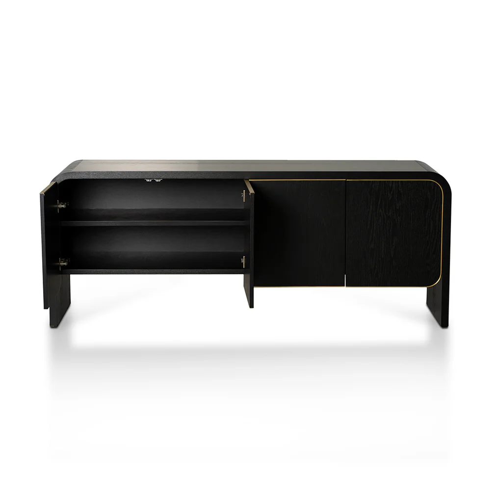 Tủ Console Hiện Đại Phong Cách Đơn Giản Viền Vàng