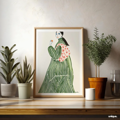 Tranh Treo Tường Nghệ Thuật Trừu Tượng La Poire Mang Túi Hoa