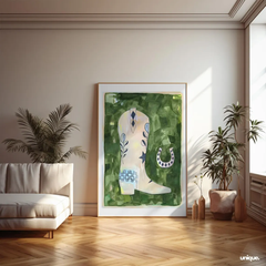 Tranh Treo Tường Chiếc Giày Cow Girl