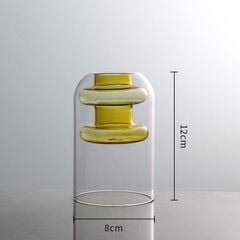 Bình Hoa Thủy Tinh 2 Lớp 2 Màu Sáng Tạo Glasses